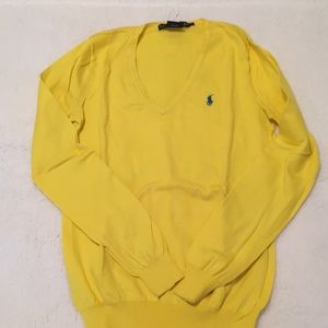 Yellow Polo V neck sweater